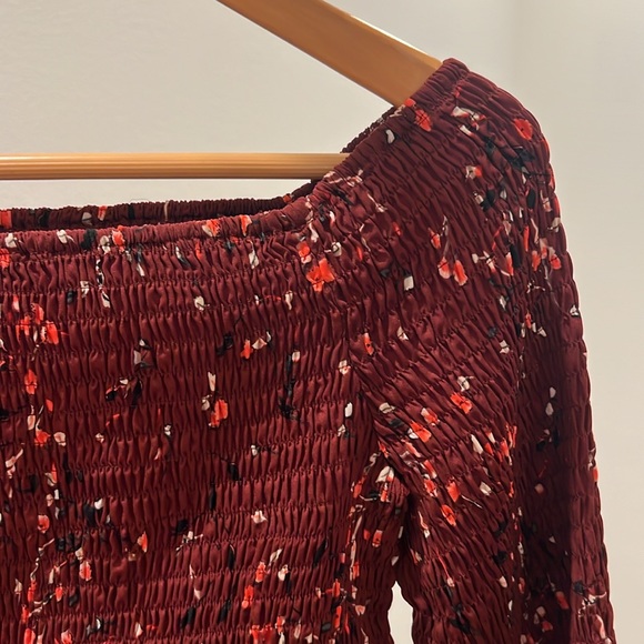 Express smocked Bell Sleeve Top - Picture 2 of 5